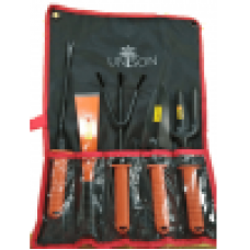 UNISON Garden Tool Kit of 5 Pcs (Includes Trowel, Cultivator, Fork, Khurpa, Hand Weeder)